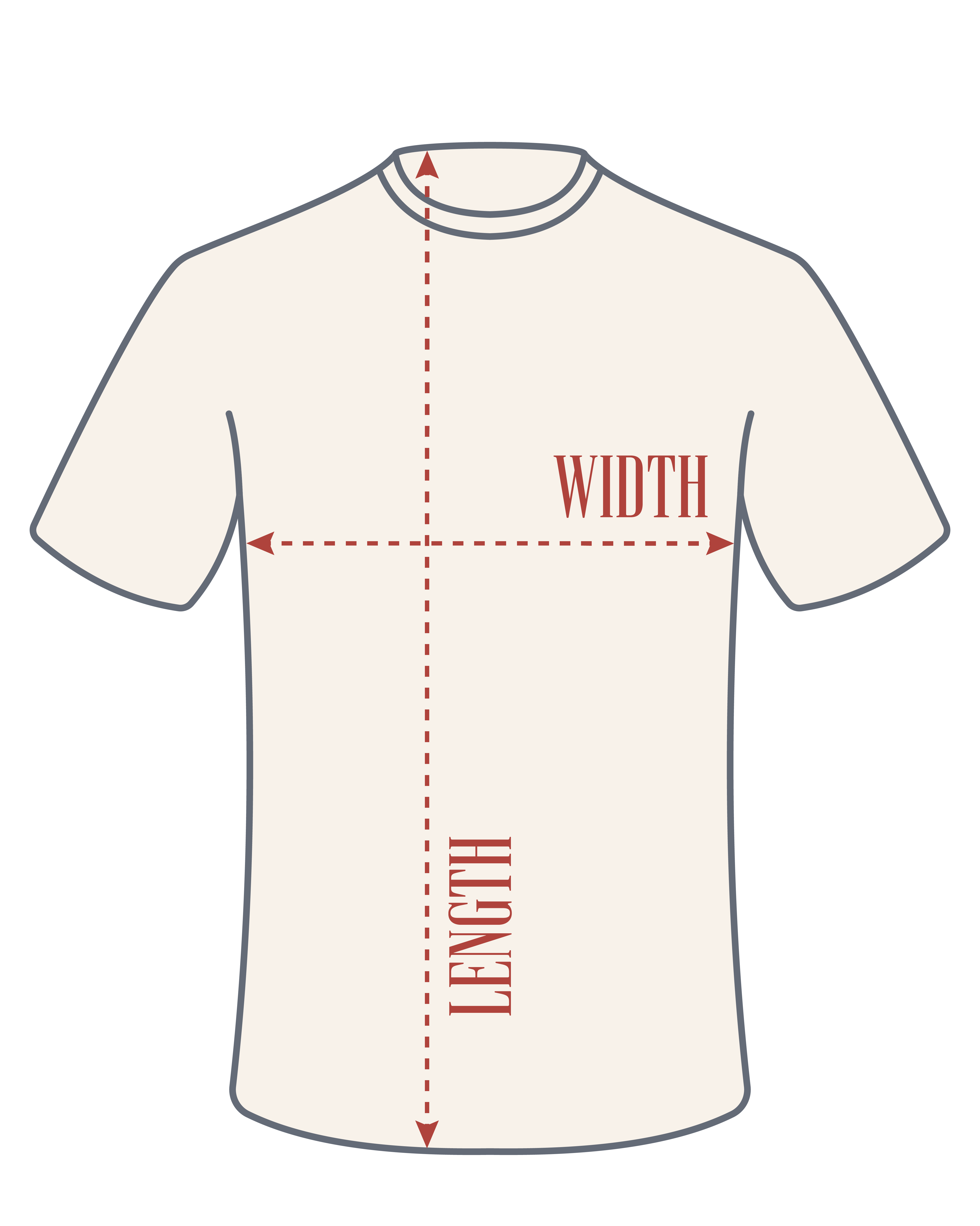 T Shirt Sizing Detail Image